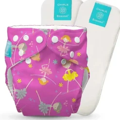 Charlie Banana Cloth & Reusable Diapers*- Diva Ballerina One Size Reusable Cloth Diaper with Fleece