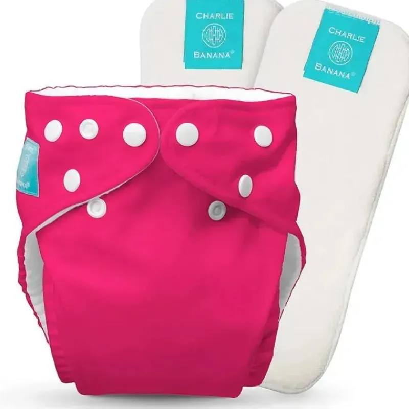 Charlie Banana Swim Diapers*- Hot Pink Baby Fleece Reusable and Washable Cloth Diaper System