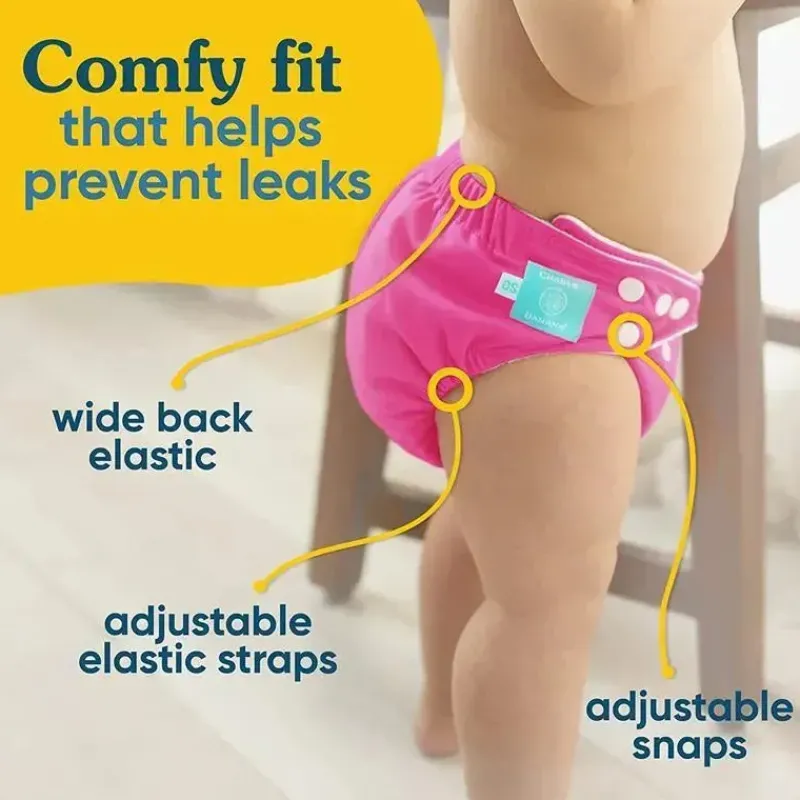 Charlie Banana Swim Diapers*- Hot Pink Baby Fleece Reusable and Washable Cloth Diaper System