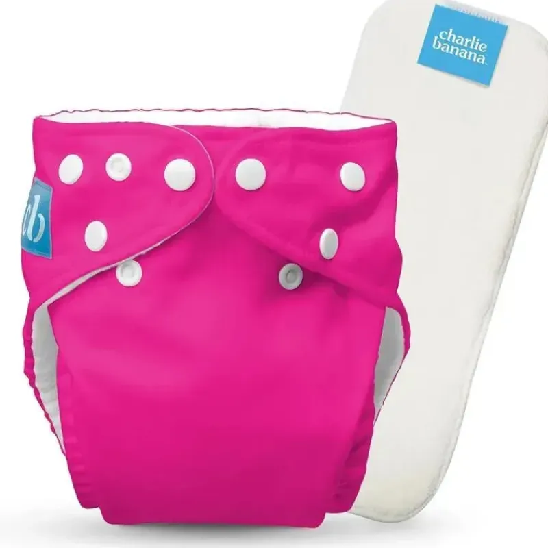 Charlie Banana Cloth & Reusable Diapers*- Hot Pink Reusable Cloth Diaper One Size