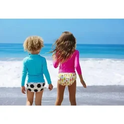 Charlie Banana Baby Swimming Clothes*- Long Sleeve Swim Rash Guard with UPF50+ Sun Protection, Turquoise