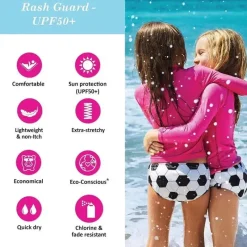 Charlie Banana Baby Swimming Clothes*- Long Sleeve Swim Rash Guard with UPF50+ Sun Protection, Turquoise