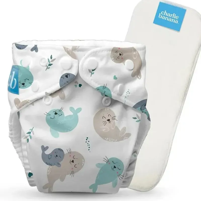 Charlie Banana Cloth & Reusable Diapers*- Reusable Washable Cloth Diaper, Adjustable One Size, Seally