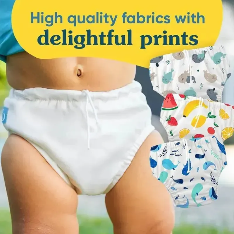 Charlie Banana Swim Diapers*- Reusable Swim Diaper, Washable, Adjustable Drawstring, Large
