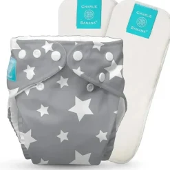 Charlie Banana Cloth & Reusable Diapers*- Twinkle Little Stars Baby Fleece Reusable and Washable Cloth Diaper System