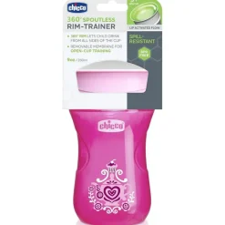 Chicco Straw, Sippy & Training Cups|Dishes, Utensils & Food Containers*- 360° Spoutless Rim Trainer Sippy Cup 9M+ | Pink