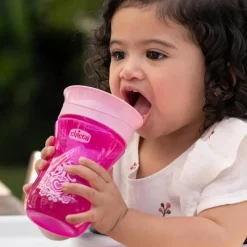 Chicco Straw, Sippy & Training Cups|Dishes, Utensils & Food Containers*- 360° Spoutless Rim Trainer Sippy Cup 9M+ | Pink