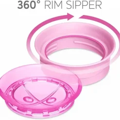 Chicco Straw, Sippy & Training Cups|Dishes, Utensils & Food Containers*- 360° Spoutless Rim Trainer Sippy Cup 9M+ | Pink