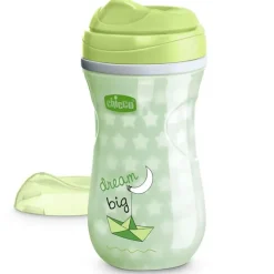 Chicco Straw, Sippy & Training Cups|Dishes, Utensils & Food Containers*- Glow In The Dark Insulated Rim Spout Trainer Cup 9Oz, 12M+ | Green