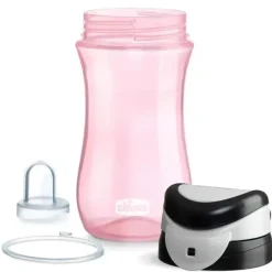 Chicco Straw, Sippy & Training Cups|Dishes, Utensils & Food Containers*- My Tumbler Open Rim Water Bottle with Free-Flow Spou, Pink, 2+ Years, 12oz