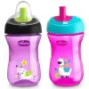 Chicco Straw, Sippy & Training Cups|Dishes, Utensils & Food Containers*- Natural Fit Straw Trainer Cup, Pink/Purple