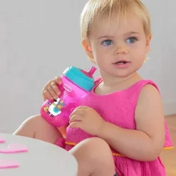 Chicco Straw, Sippy & Training Cups|Dishes, Utensils & Food Containers*- Natural Fit Straw Trainer Cup, Pink/Purple