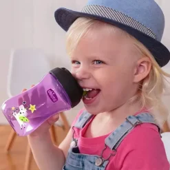 Chicco Straw, Sippy & Training Cups|Dishes, Utensils & Food Containers*- Natural Fit Straw Trainer Cup, Pink/Purple