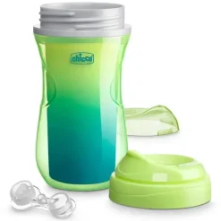 Chicco Straw, Sippy & Training Cups|Dishes, Utensils & Food Containers*- 2Pk Insulated Rim Spout Trainer Sippy Cup 9Oz. Green/Teal Ombre