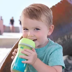 Chicco Straw, Sippy & Training Cups|Dishes, Utensils & Food Containers*- 2Pk Insulated Rim Spout Trainer Sippy Cup 9Oz. Green/Teal Ombre