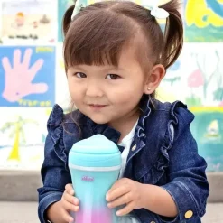 Chicco Straw, Sippy & Training Cups|Dishes, Utensils & Food Containers*- 2Pk Insulated Rim Spout Trainer Sippy Cup 9Oz. Pink/Teal/Purple Ombre