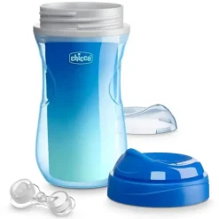 Chicco Straw, Sippy & Training Cups|Dishes, Utensils & Food Containers*- 2Pk Insulated Rim Spout Trainer Sippy Cup 9Oz. Blue/Teal Ombre