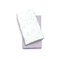 Chicco Crib & Bed Sheets*- 2Pk Lullago Bassinet Sheets, Lavender Triangle