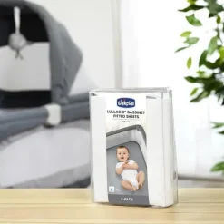 Chicco Crib & Bed Sheets*- 2Pk Lullago Bassinet Sheets, White