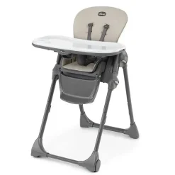 Chicco High Chair*- Polly Space-Saving Fold Highchair, Taupe