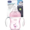 Chicco Straw, Sippy & Training Cups|Dishes, Utensils & Food Containers*- Silicone Spout Transition Sippy Cup 7Oz Pink 4M+
