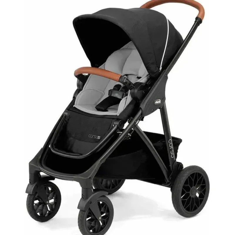 Chicco Single Strollers*Corso Le Modular Quick-Fold Stroller, Corso Stroller, Black - Studio