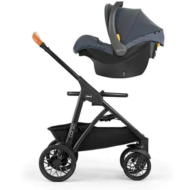 Chicco Single Strollers*Corso Le Modular Quick-Fold Stroller, Corso Stroller, Black - Studio