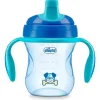 Chicco Straw, Sippy & Training Cups|Dishes, Utensils & Food Containers*Feeding - Semi-Soft Spout Trainer Sippy Cup 6M+ | Blue