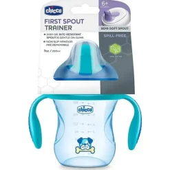 Chicco Straw, Sippy & Training Cups|Dishes, Utensils & Food Containers*Feeding - Semi-Soft Spout Trainer Sippy Cup 6M+ | Blue