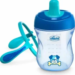 Chicco Straw, Sippy & Training Cups|Dishes, Utensils & Food Containers*Feeding - Semi-Soft Spout Trainer Sippy Cup 6M+ | Blue