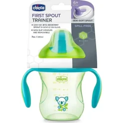 Chicco Straw, Sippy & Training Cups|Dishes, Utensils & Food Containers*Feeding Semi-Soft Spout Trainer Sippy Cup 6M+ | Green
