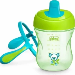 Chicco Straw, Sippy & Training Cups|Dishes, Utensils & Food Containers*Feeding Semi-Soft Spout Trainer Sippy Cup 6M+ | Green