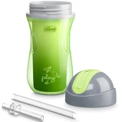 Chicco Straw, Sippy & Training Cups|Dishes, Utensils & Food Containers*Flip Top Insulated Straw Cup 12+ Green/Teal