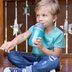 Chicco Straw, Sippy & Training Cups|Dishes, Utensils & Food Containers*Flip Top Insulated Straw Cup 12+ Green/Teal