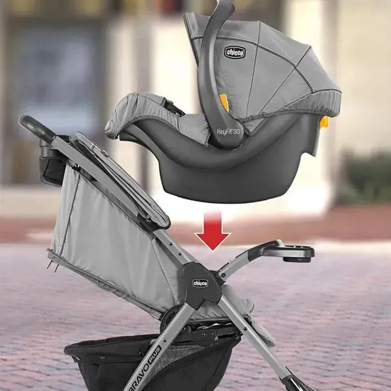 Chicco Travel Systems*Mini Bravo Plus Travel System, Slate