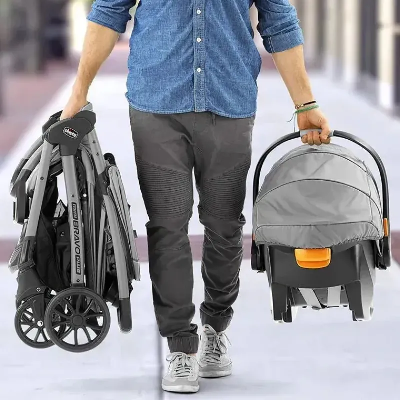 Chicco Travel Systems*Mini Bravo Plus Travel System, Slate
