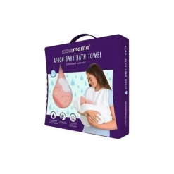 Clevamama Baby Bath Towels*Splash N Wrap Apron Towel Coral Pink - Baby Towel