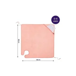 Clevamama Baby Bath Towels*Splash N Wrap Apron Towel Coral Pink - Baby Towel