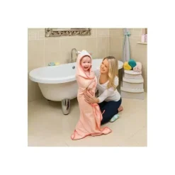 Clevamama Baby Bath Towels*Splash N Wrap Apron Towel Coral Pink - Baby Towel