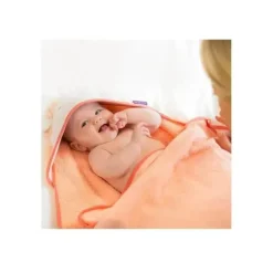 Clevamama Baby Bath Towels*Splash N Wrap Apron Towel Coral Pink - Baby Towel