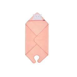 Clevamama Baby Bath Towels*Splash N Wrap Apron Towel Coral Pink - Baby Towel