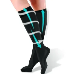 Cloudz Nursing Bra & Intimate Apparel*- Compression Flight Socks, Medium (Black)