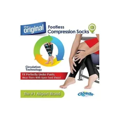 Cloudz Nursing Bra & Intimate Apparel*- Footless Compression Socks, Black (Fits Small/Medium)