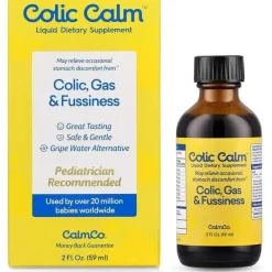 Colic Calm Pain & Fever Relief*- Baby Gas Relief Gripe Water Colic Relief, Constipation & Reflux