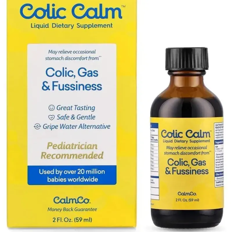 Colic Calm Pain & Fever Relief*- Baby Gas Relief Gripe Water Colic Relief, Constipation & Reflux