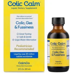Colic Calm Pain & Fever Relief*- Gripe Water, Colic & Infant Gas Relief Drops