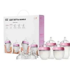 Comotomo Gifts Over $50|Bottles & Sets*- 7Pk Baby Bottle Bundle, Pink