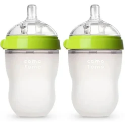 Comotomo Cool Baby Products|Bottles & Sets*- 2Pk Natural Feel Baby Bottle, Green (8Oz)