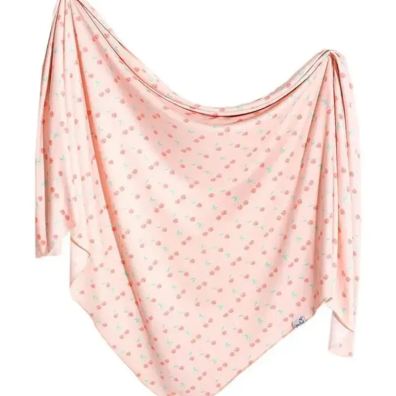 Copper Pearl Blankets & Quilts*- Cheery Knit Baby Swaddle Receiving Blanket