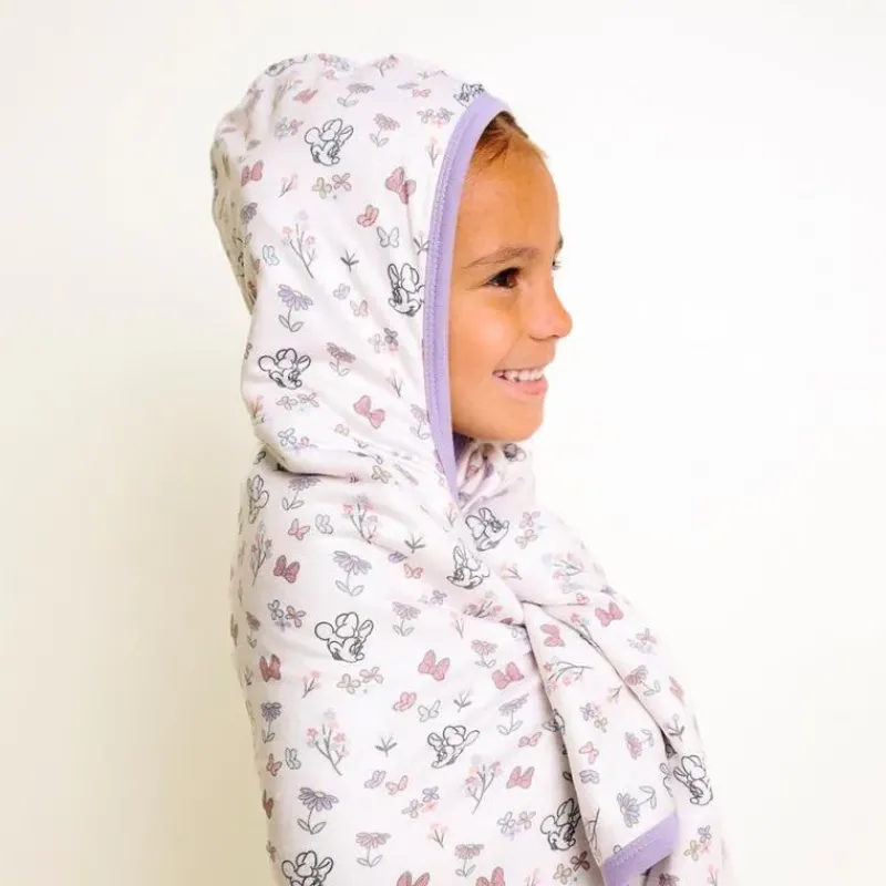 Copper Pearl Baby Bath Towels*- Disney Minnie Mouse's Bowquet Premium Big Kid Hooded Towel